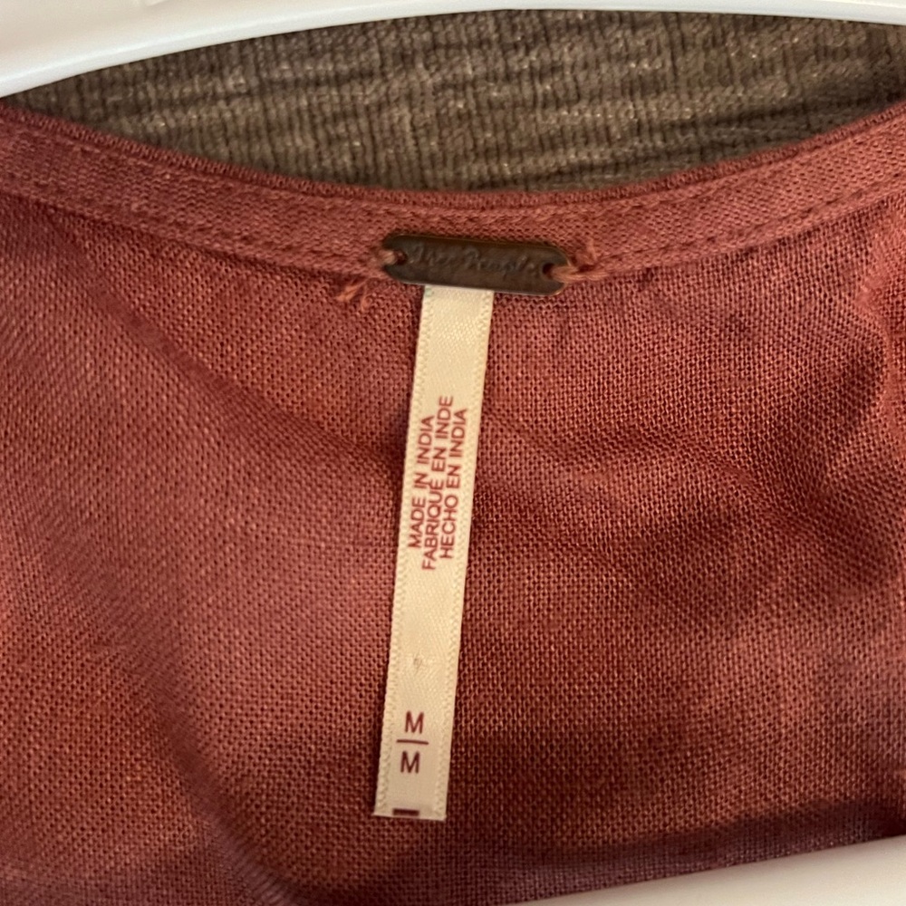 Free People Rosewood Button-Front Wide-Leg Jumpsuit - Picture 4 of 4